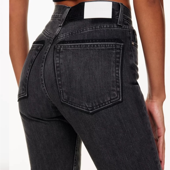 Selling 
EB Denim — Unraveled Two Jean ; High-rise split hem jeans size 26 - Picture 2 of 3